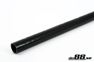 Silikoniletku Suora Musta 1,125'' (28mm)