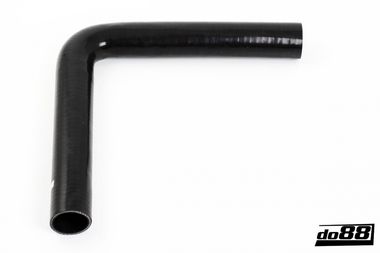 Silicone Hose Black 90 degree long leg 1,625'' (41mm)