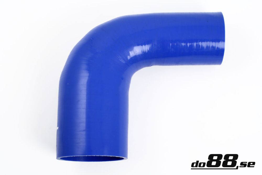 Silicone hose blue 90 degree 3,5 4'' (89 102mm) 90 degree