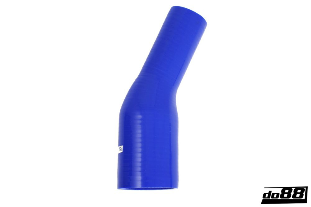 Silicone Hose Blue 25 degree 2 - 2,75\'\' (51 - 70mm) in the group Silicone hose / hoses / Silicone hose Blue / Reducing elbow / 25 degree at do88 AB (BR25G51-70)