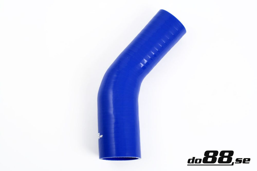 Silicone Hose Blue 45 degree 1,375 - 1,625\'\' (35-41mm) in the group Silicone hose / hoses / Silicone hose Blue / Reducing elbow / 45 degree at do88 AB (BR45G35-41)