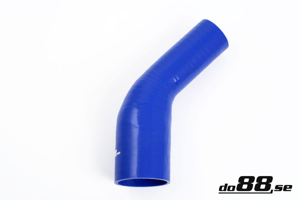 Silicone Hose Blue 45 degree 2,25 - 2,75\'\' (57 - 70mm) in the group Silicone hose / hoses / Silicone hose Blue / Reducing elbow / 45 degree at do88 AB (BR45G57-70)