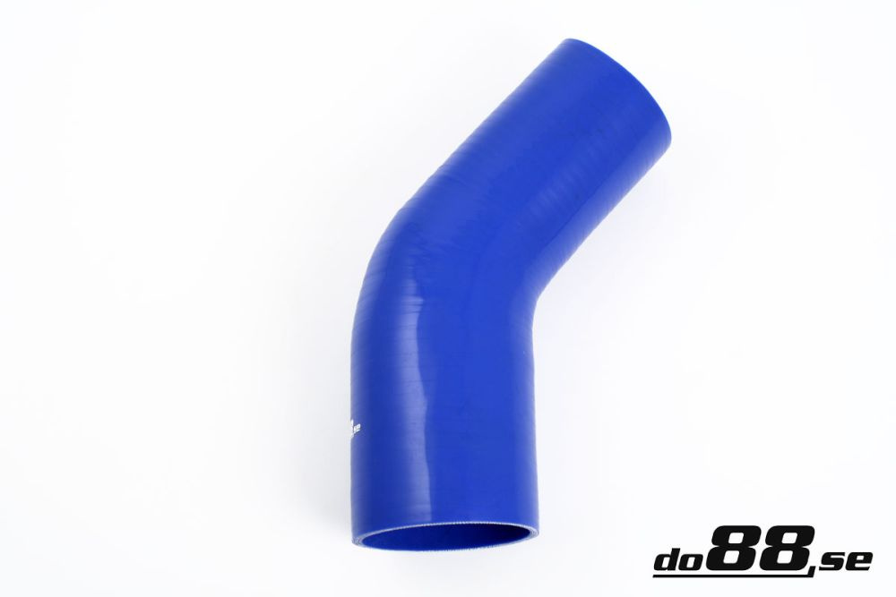 Silicone Hose Blue 45 degree 2,5 - 2,75\'\' (63 - 70mm) in the group Silicone hose / hoses / Silicone hose Blue / Reducing elbow / 45 degree at do88 AB (BR45G63-70)