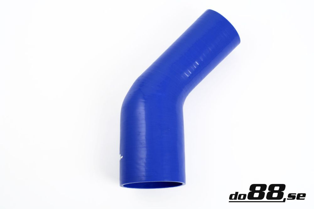 Silicone Hose Blue 45 degree 3 - 4\'\' (76 - 102mm) in the group Silicone hose / hoses / Silicone hose Blue / Reducing elbow / 45 degree at do88 AB (BR45G76-102)