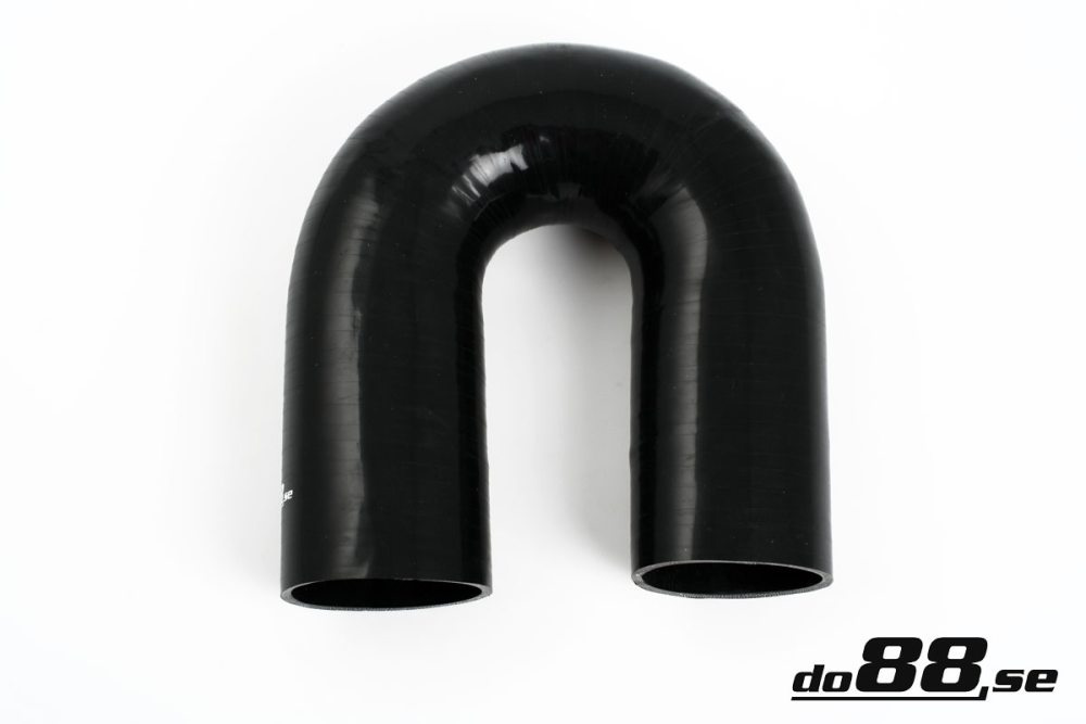 Silicone Hose Black 180 degree 3,75\'\' (95mm) in the group Silicone hose / hoses / Silicone hose Black / Elbows / 180 degree at do88 AB (SB180G95)