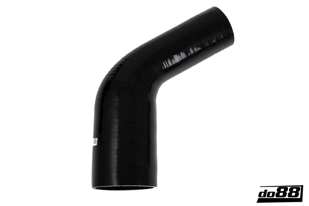Silicone Hose Black 60 degree 2,375 - 3\'\' (60 - 76mm) in the group Silicone hose / hoses / Silicone hose Black / Reducing elbow / 60 degree at do88 AB (SBR60G60-76)