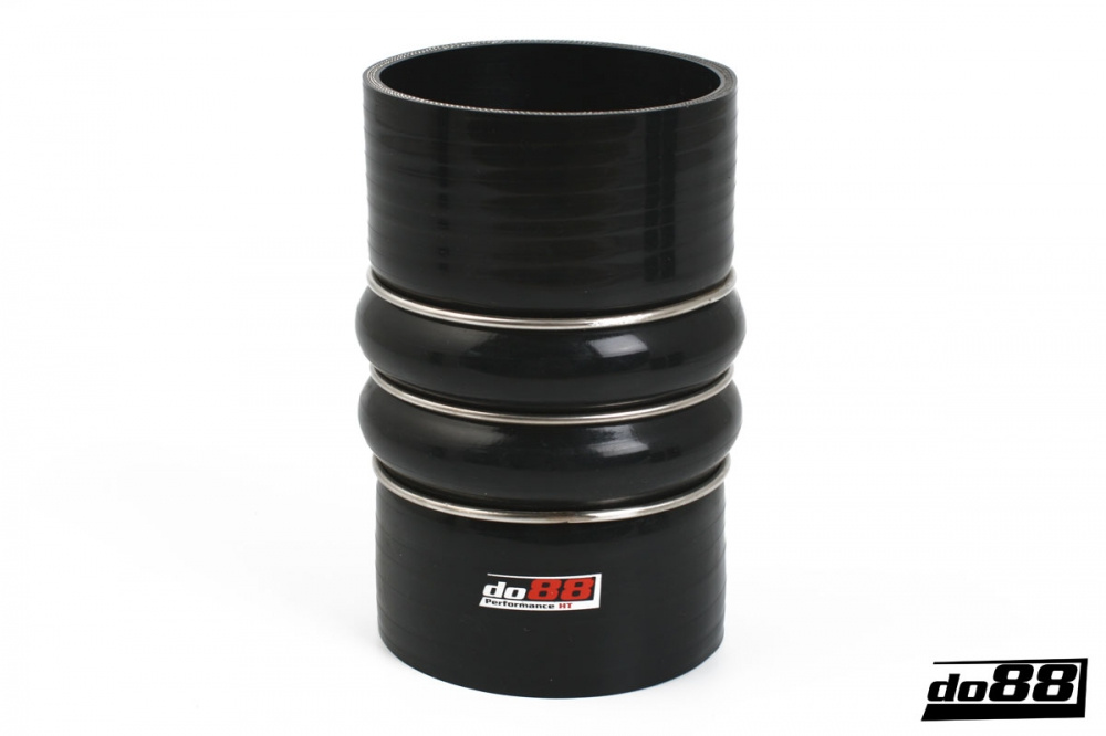Silicone Hose Black 2-Humps 4\'\' (102mm) in the group Silicone hose / hoses / Silicone hose Black / Flex coupler / Flex coupler, 2 Humps at do88 AB (SDH102)