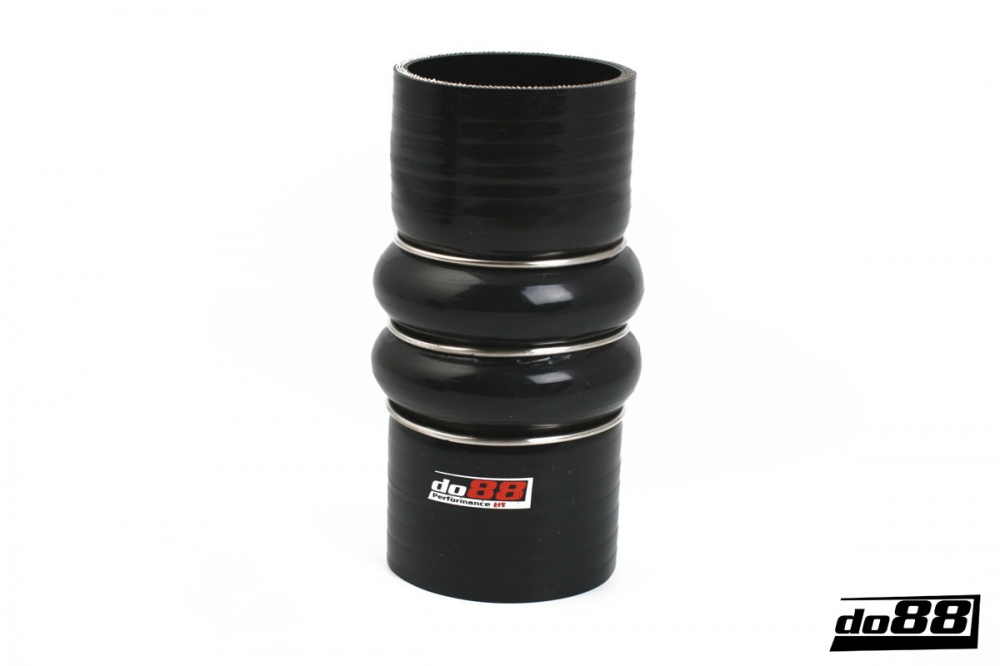 Silicone Hose Black 2-Humps 1,75\'\' (45mm) in the group Silicone hose / hoses / Silicone hose Black / Flex coupler / Flex coupler, 2 Humps at do88 AB (SDH45)