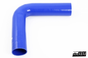 Silicone Hose Blue 90 degree long leg 2,5'' (63mm) in the group Silicone hose / hoses / Silicone hose Blue / Elbows / 90 degrees, extra long at do88 AB (BLB90G63)