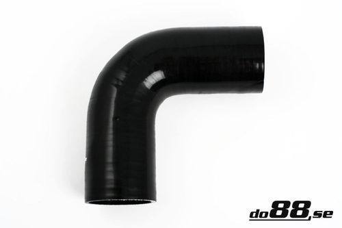 Silicone Hose Black 90 degree 2,75'' (70mm) in the group Silicone hose / hoses / Silicone hose Black / Elbows / 90 degree at do88 AB (SB90G70)