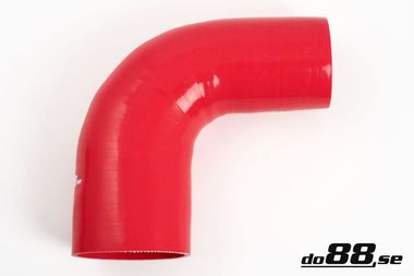 Silicone Hose Red 90 degree 3 - 3,5'' (76 - 89mm)
