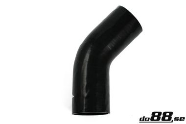 Silicone Hose Black 45 degree 4,5'' (114mm)