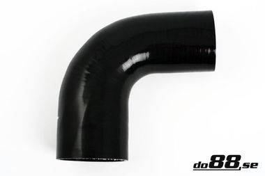 Silicone Hose Black 90 degree 3 - 3,5'' (76 - 89mm)