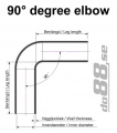 Fuel filler hose 90 degree 1,75'' (45mm)