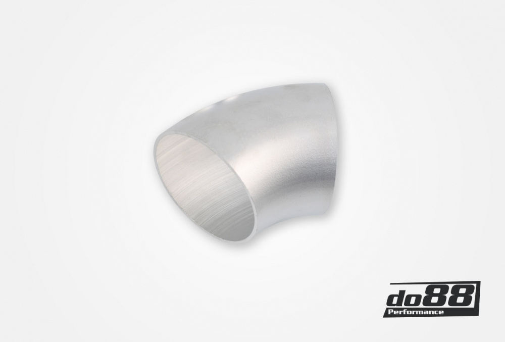 Aluminiumrör 45° 100x3 mm, lång radie Aluminiumrör 45° 100x3 mm, lång radie