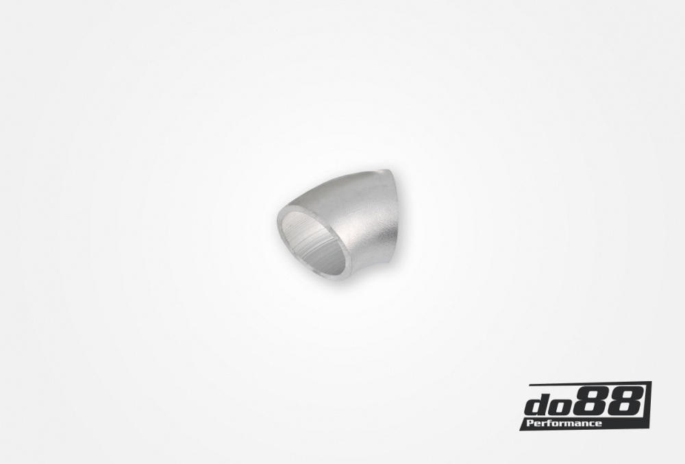 Aluminiumrör 45° 40x3 mm, kort radie Aluminiumrör 45° 40x3 mm, kort radie