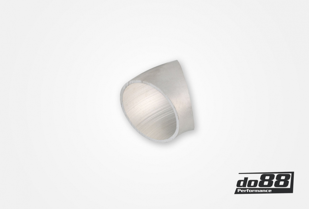 Aluminiumrör 45° 50x3 mm, kort radie