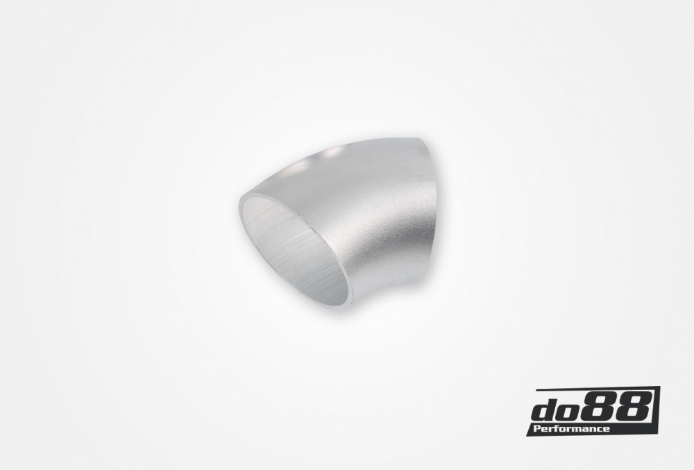 Aluminiumrör 45° 76x3 mm, lång radie Aluminiumrör 45° 76x3 mm, lång radie