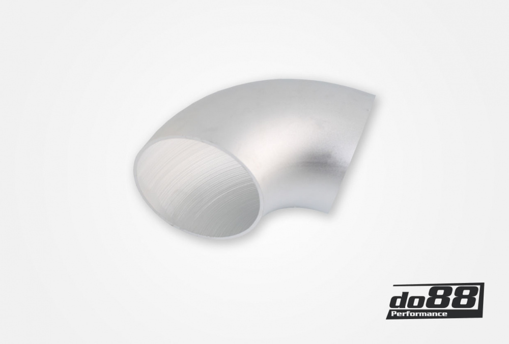 Aluminiumrör 90° 89x3 mm, kort radie