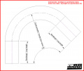 Aluminium pipe 135 degree 0,875'' (22mm)