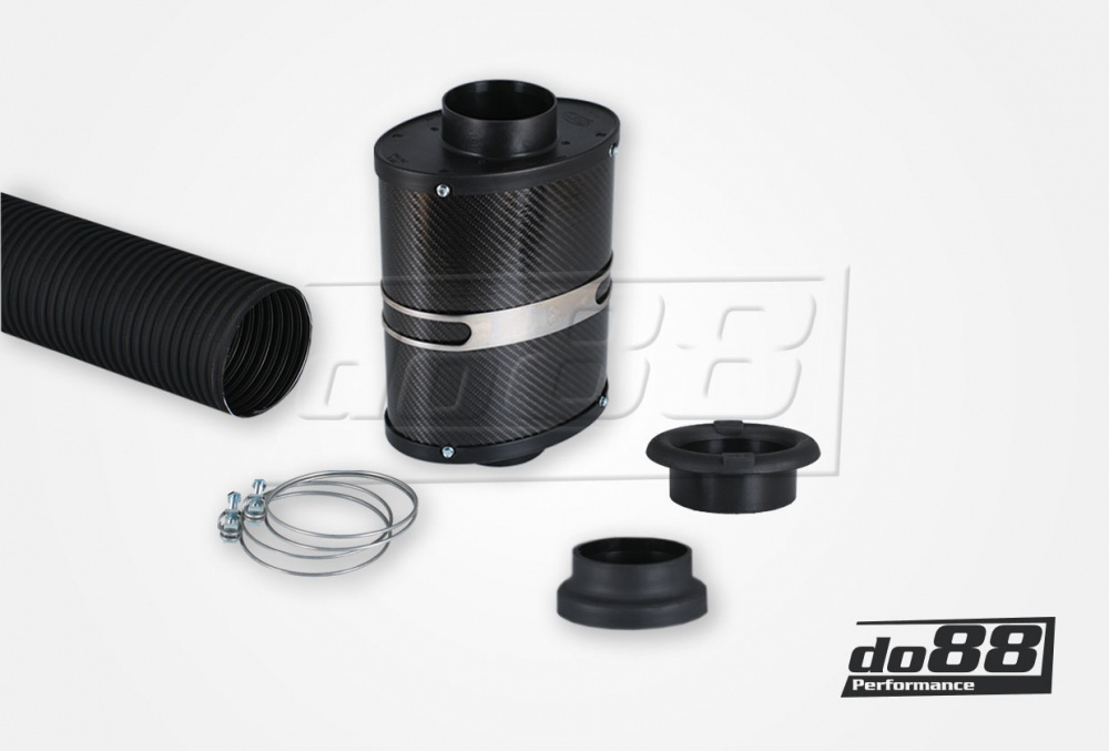 BMC OTA Oval Trumpet Airbox, Kolfiber, Anslutning 85mm, Längd 265mm i gruppen Motor / Tuning / Luftfilter / BMC Luftfilterbox hos do88 AB (ACOTA70-85L200-B-WP)