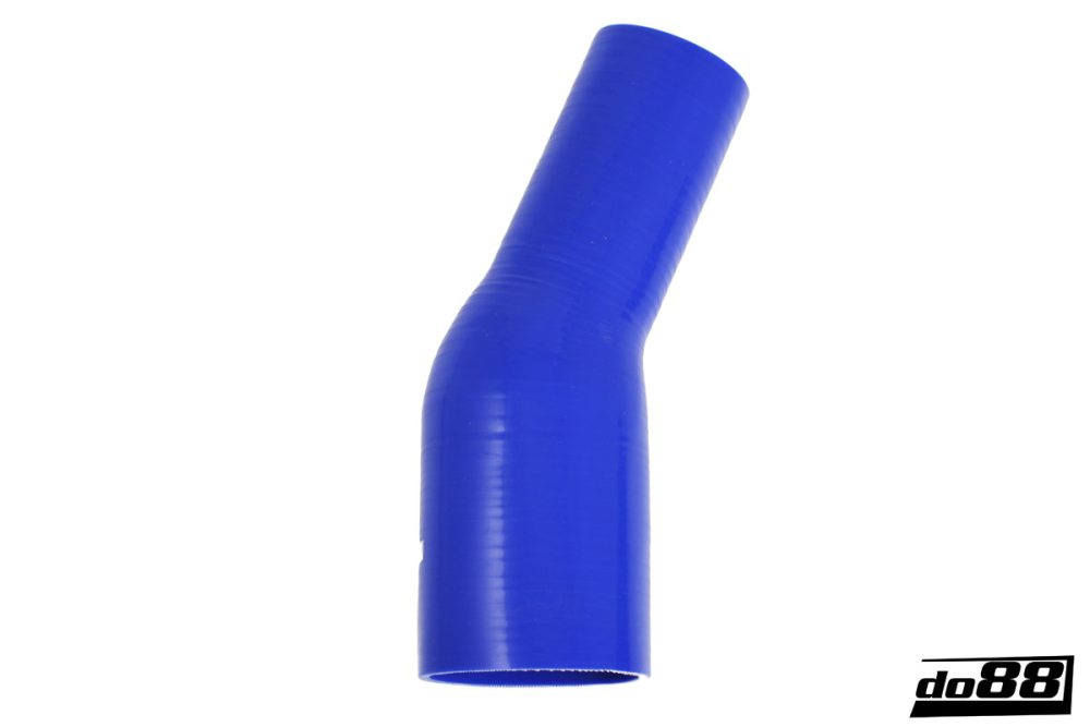 Silicone Hose Blue 25 degree 3 - 4\'\' (76 - 102mm) in the group Silicone hose / hoses / Silicone hose Blue / Reducing elbow / 25 degree at do88 AB (BR25G76-102)
