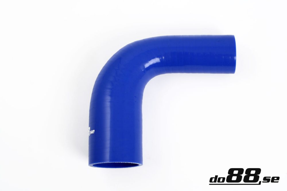Silicone Hose Blue 90 degree 1,375 - 1,625\'\' (35-41mm) in the group Silicone hose / hoses / Silicone hose Blue / Reducing elbow / 90 degree at do88 AB (BR90G35-41)