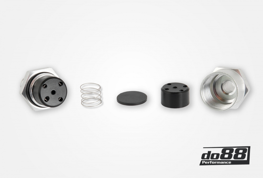 Backventil för 10mm slang, Aluminium