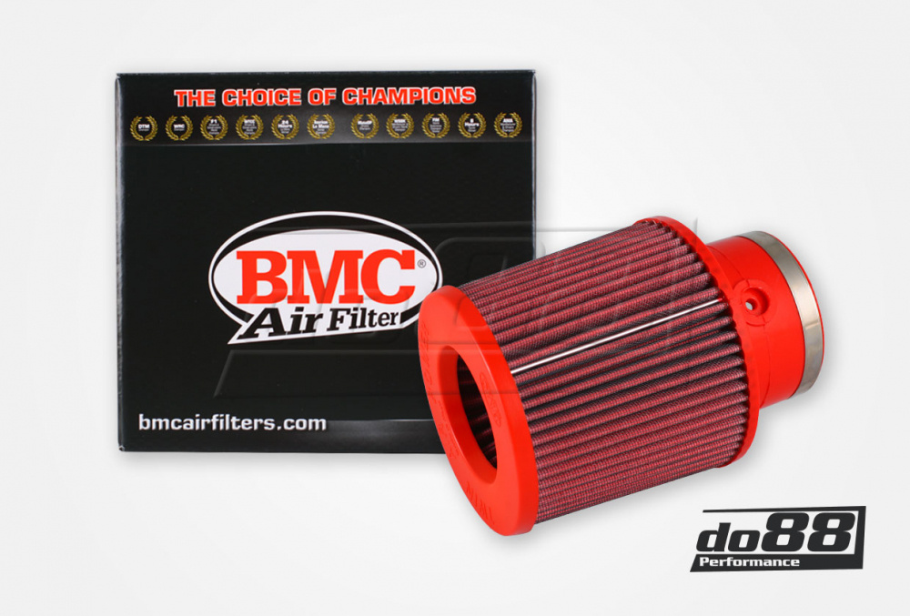 BMC Twin Air Konisk Luftfilter, Forbindelse 90mm, Lengde 130mm, Uttak Bosch sensor i gruppen Motor / Tuning / Luftfilter / BMC Konisk Luftfilter hos do88 AB (FBTW90-130P)