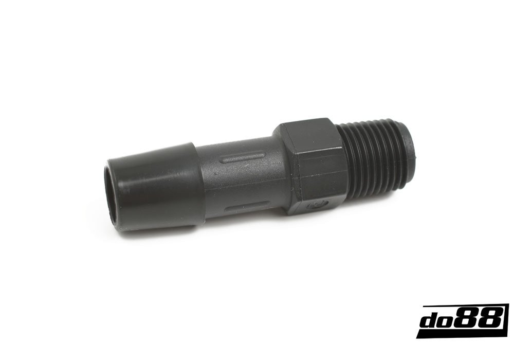 Straight Coupler 9,5mm 1/8\'\'-27 NPT in the group Hose accessories / Plastic hose fittings / Connection NPT thread at do88 AB (NC-10-NPT2)