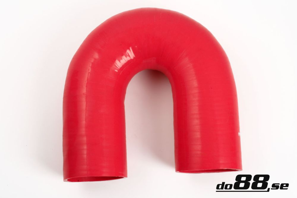 Silicone Hose Red 180 degree 3,125\'\' (80mm) in the group Silicone hose / hoses / Silicone hose Red / Elbows / 180 degree at do88 AB (RB180G80)