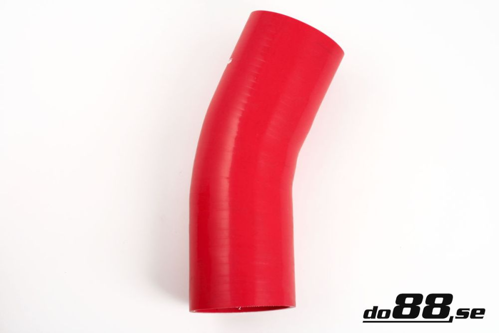 Silicone Hose Red 25 degree 3,5\'\' (89mm) in the group Silicone hose / hoses / Silicone hose Red / Elbows / 25 degree at do88 AB (RB25G89)