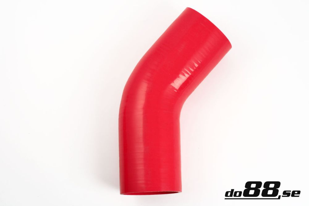 Silicone Hose Red 45 degree 4\'\' (102mm) in the group Silicone hose / hoses / Silicone hose Red / Elbows / 45 degree at do88 AB (RB45G102)
