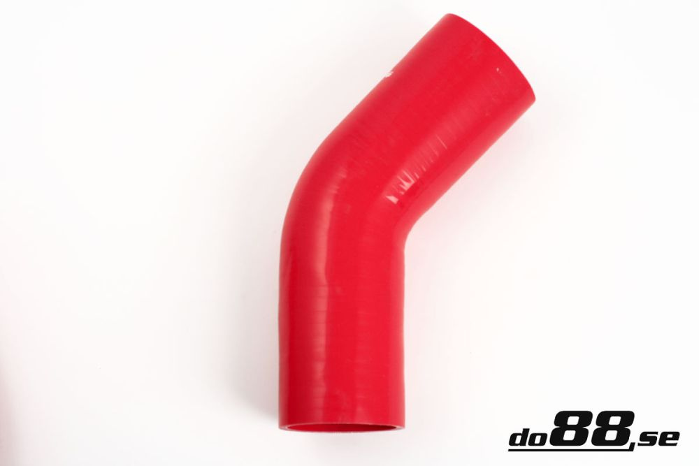 Silicone Hose Red 45 degree 2,5\'\' (63mm) in the group Silicone hose / hoses / Silicone hose Red / Elbows / 45 degree at do88 AB (RB45G63)