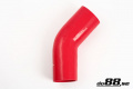 Silicone Hose Red 45 degree 3,125'' (80mm)