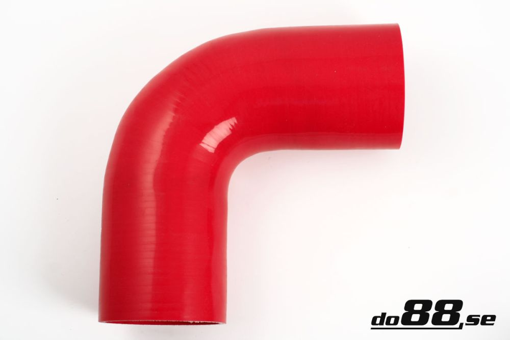 Silicone Hose Red 90 degree 4\'\' (102mm) in the group Silicone hose / hoses / Silicone hose Red / Elbows / 90 degree at do88 AB (RB90G102)