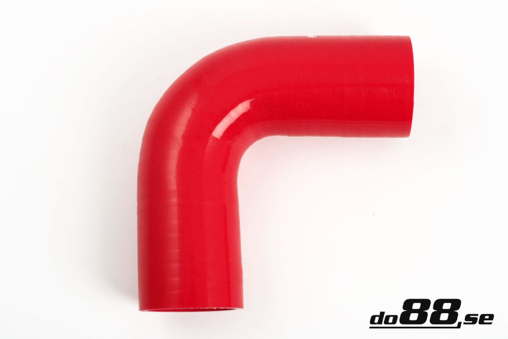 Silicone Hose Red 90 degree 2\'\' (51mm) in the group Silicone hose / hoses / Silicone hose Red / Elbows / 90 degree at do88 AB (RB90G51)