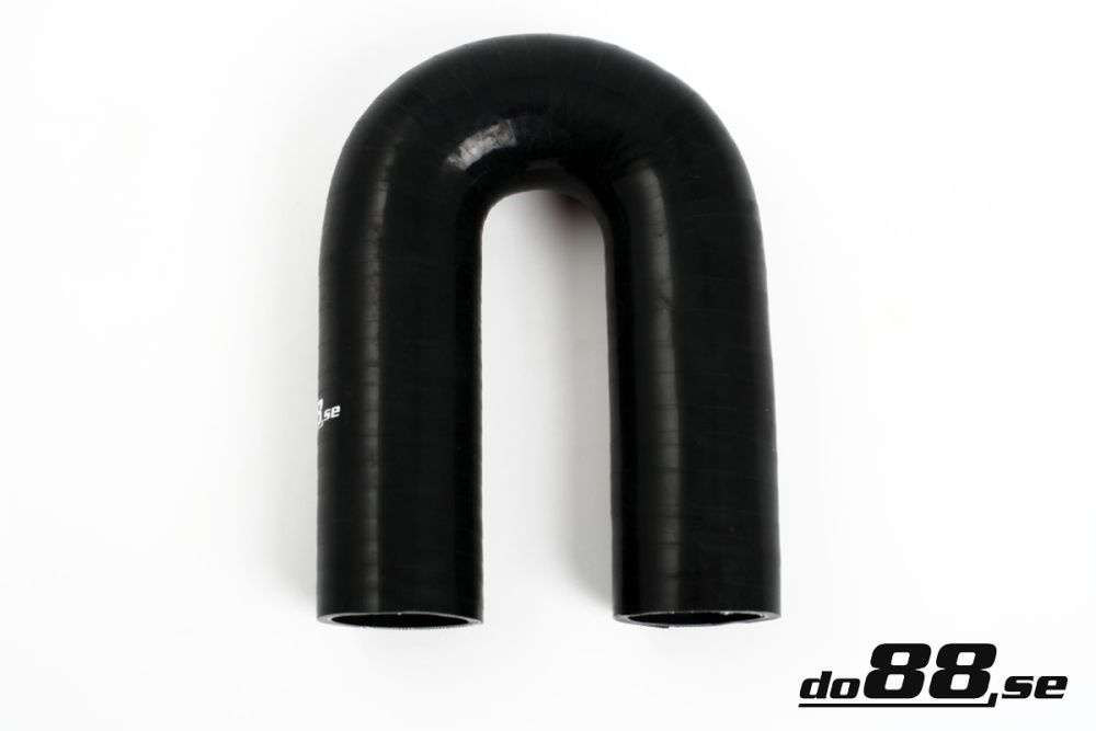 Silicone Hose Black 180 degree 1,5\'\' (38mm) in the group Silicone hose / hoses / Silicone hose Black / Elbows / 180 degree at do88 AB (SB180G38)