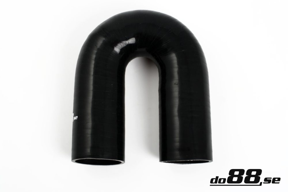 Silicone Hose Black 180 degree 2,56\'\' (65mm) in the group Silicone hose / hoses / Silicone hose Black / Elbows / 180 degree at do88 AB (SB180G65)
