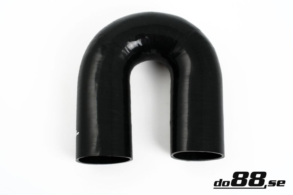 Silicone Hose Black 180 degree 3\'\' (76mm) in the group Silicone hose / hoses / Silicone hose Black / Elbows / 180 degree at do88 AB (SB180G76)