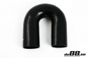 Silikonslang Svart 180 grader 3,25´´ (83mm) Silikonslang Svart 180 grader 3,25´´ (83mm)