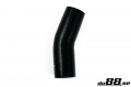 Silikonslang Svart 25 grader 2,375´´ (60mm) Silikonslang Svart 25 grader 2,375´´ (60mm)
