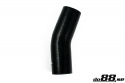 Silikonslang Svart 25 grader 2,375´´ (60mm) Silikonslang Svart 25 grader 2,375´´ (60mm)