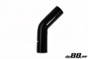 Silikonslang Svart 45 grader 1,75´´ (45mm) Silikonslang Svart 45 grader 1,75´´ (45mm)