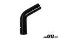 Silikonslang Svart 60 grader 1,25´´ (32mm) Silikonslang Svart 60 grader 1,25´´ (32mm)
