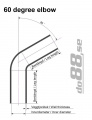 Silikonslang Svart 60 grader 1,25´´ (32mm) Silikonslang Svart 60 grader 1,25´´ (32mm)