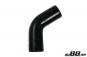 Silikonslang Svart 60 grader 3´´ (76mm)