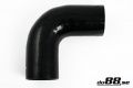 Silikonslang Svart 90 grader 4,25´´ (108mm) Silikonslang Svart 90 grader 4,25´´ (108mm)