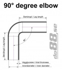 Silikonslang Svart 90 grader 4,25´´ (108mm) Silikonslang Svart 90 grader 4,25´´ (108mm)