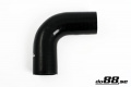 Silikonslang Svart 90 grader 2,126´´ (54mm) Silikonslang Svart 90 grader 2,126´´ (54mm)